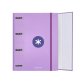 Classeur antartik 4 anneaux ronds 40mm a4 carton rembordé feuillets mobiles q5x5 colorislavande
