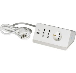 bticino S3711DBU prolunghe e multiple 2 m 3 presa(e) AC Interno Bianco