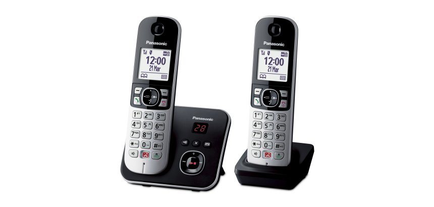 Panasonic KX-TG6862JTB telephone DECT telephone Caller ID Black, Silver