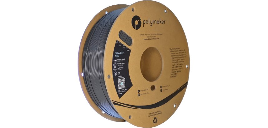 Polymaker PE01028 3D-Druckmaterial ABS Dunkelgrau 1 kg