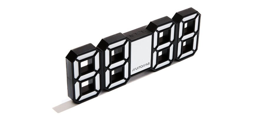 Muitomas NEONCLOCKWH alarm clock Black, White