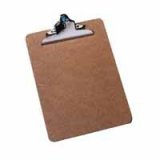 Porte-bloc q-connect carton très rigide épaisseur 3mm a4 210x297mm pince métallique 150mm couleur carton naturel