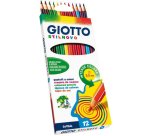 Etui 12 crayons de couleur Stilnovo. Corps hexagonal, diamètre 3,3mm. Coloris assortis