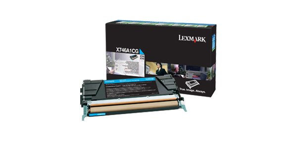 Lexmark X746A1CG Cartouche de toner 1 pièce(s) Original Cyan