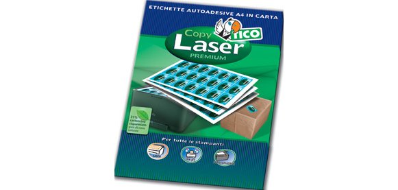 Etichette adesive LP4W - in carta - permanenti - 105 x 37 mm - 16 et/fg - 100 fogli - bianco - Tico