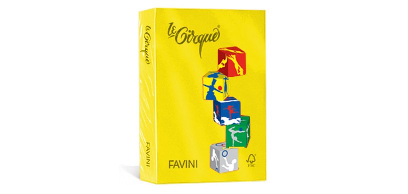 Carta Le Cirque - A4 - 80 gr - giallo sole 202 - Favini - conf. 500 fogli