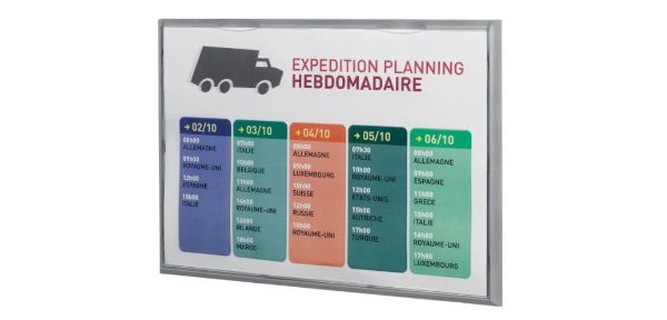 Cadre mural Info Display, A3, couleur: gris alu