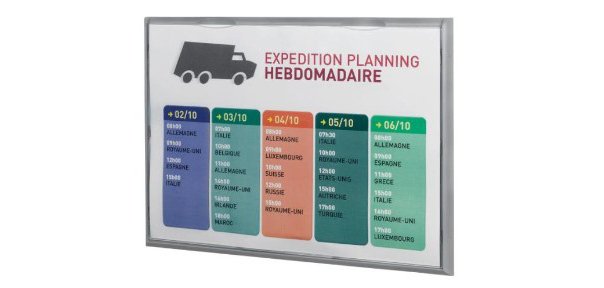 Cadre mural Info Display, A3, couleur: gris alu