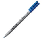 Feutre multi-usages pour support lisse LUMOCOLOR Encre bleu non permanente Pointe fine de 0,6mm