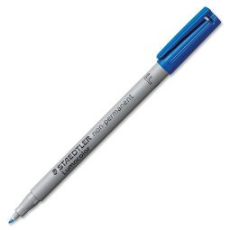 Feutre multi-usages pour support lisse LUMOCOLOR Encre bleu non permanente Pointe fine de 0,6mm