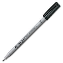 Feutre multi-usages pour support lisse LUMOCOLOR Encre noire non permanente Pointe fine 0,6mm