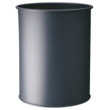 Corbeille METALL, rond, 15 litres, argent métallique