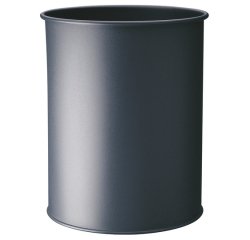 Corbeille METALL, rond, 15 litres, argent métallique