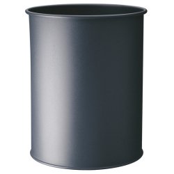 Corbeille METALL, rond, 15 litres, argent métallique
