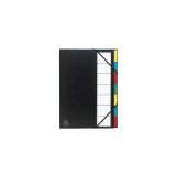 Trieur de bureau rigide ORDONATOR, 7 compartiments noir
