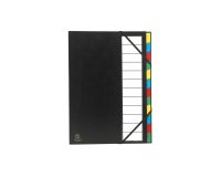 Trieur plastique Exacompta Ordonator à soufflet 12 divisions noir