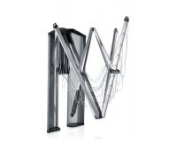 BRABANTIA Séchoir à linge Séchoir Wallfix 24m + Boîte - Metallic Grey