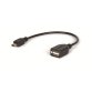Hamlet 0.15m USB 2.0 - mini-USB 2.0 A F/M USB cable Mini-USB A USB A Black