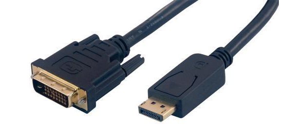 MCL MC393-3M DisplayPort DVI-D Noir