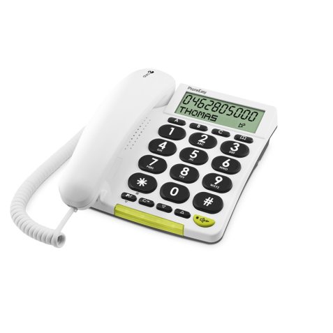 Doro Phone Easy 312Cs Téléphone analogique Identification de l'appelant Blanc