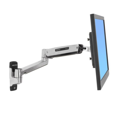 Ergotron LX Sit-Stand Wall Mount LCD Arm support d'écran plat pour bureau 106,7 cm (42") Mur Acier inoxydable