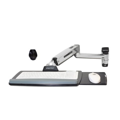 Ergotron LX Sit-Stand Wall Mount Keyboard Arm Acciaio inox