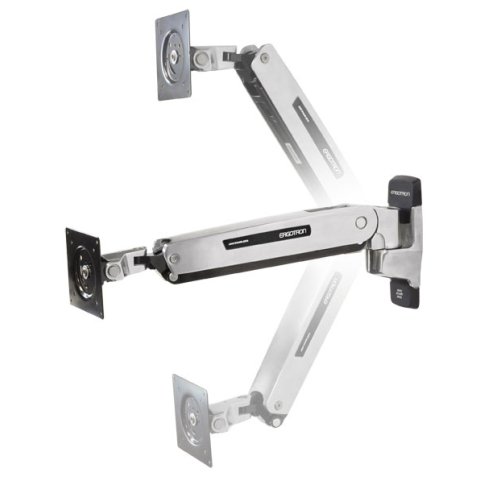 Ergotron Interactive Arm LD - mounting kit - Patented Constant Force Technology - for LCD display - black trim, polished aluminum