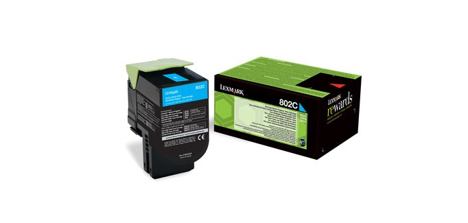 Lexmark 802C toner cartridge 1 pc(s) Original Cyan