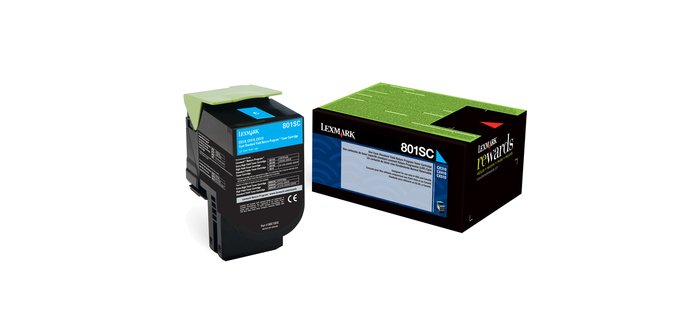 Lexmark 802SC Cartouche de toner 1 pièce(s) Original Cyan