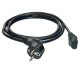 MCL Power Cable Black 2.0m Noir 2 m