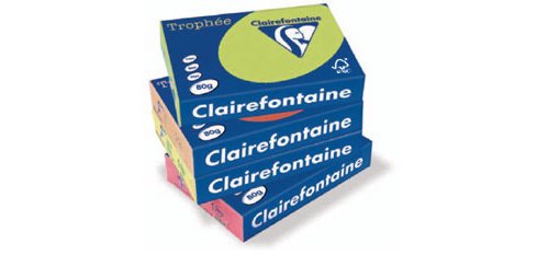 Papier clairefontaine multifonction laser couleur   trophe a3 160g/m2 soleil      parfaite opacite paquet 250