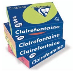 Ramette de 250 feuilles papier couleur TROPHEE 160 grammes format A4 Rouge cardinal 1021