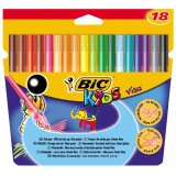 Feutre bic kids visacolor xl coloriage encre lavable corps large pointe extra-large bloquée couleur rouge