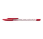Stylo-bille pilot bp-s écriture moyenne 0.5mm encre douce pointe indéformable rechargeable corps translucide rouge