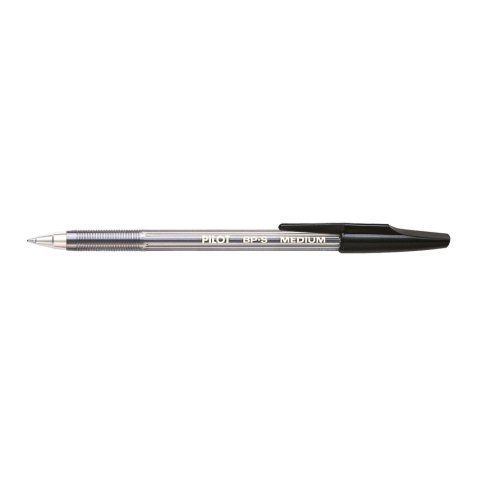 Stylo à bille rechargeable pointe moyenne encre Noire corps plastique cristal avec capuchon BP-SM