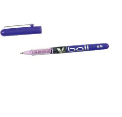 Roller pilot v-ball 5 pointe metal 0,3mm encre liquide     coloris violet