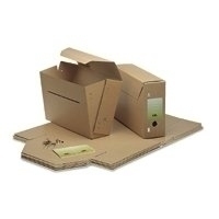 Boîte archives en carton kraft très résistant. Dos 11,5 cm. Montage manuel.