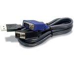 Trendnet 1.8m USB/VGA cable para video, teclado y ratón (kvm) Negro 1,8 m