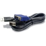 Trendnet 1.8m USB/VGA câble kvm Noir 1,8 m