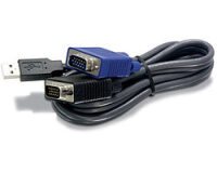 Trendnet 1.8m USB/VGA câble kvm Noir 1,8 m