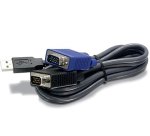 Trendnet 2.8m USB/VGA KVM cable para video, teclado y ratón (kvm) Negro 2,8 m