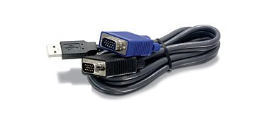 Trendnet TK-CU15 cable para video, teclado y ratón (kvm) Negro 4,5 m