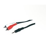 MCL 3.5mm/2 x RCA câble audio 10 m 3,5mm Noir, Rouge, Blanc