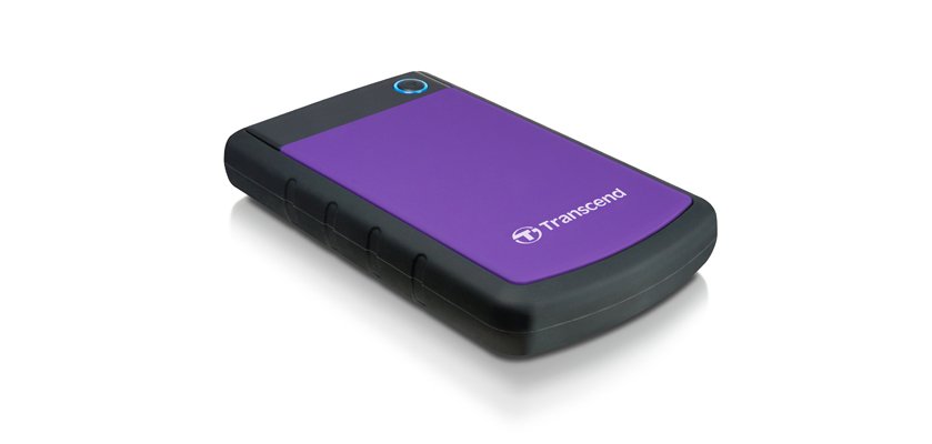 Transcend StoreJet 25H3P (USB 3.0), 2TB disque dur externe 2 To 5400 tr/min 2.5" Micro-USB B 3.2 Gen 1 (3.1 Gen 1) Noir, Violet