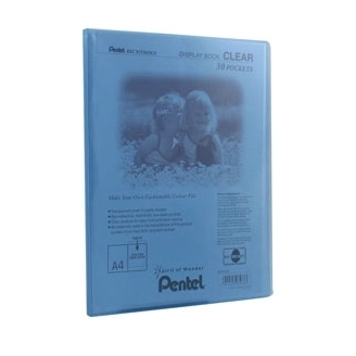 Protège-documents pentel clear a4 30 pochettes coloris bleu