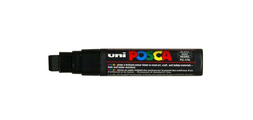 Marqueur Uni-Ball Posca pointe rectangle 15 mm noir