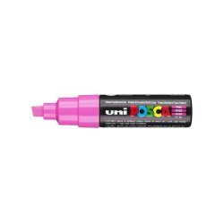 Marqueur posca pc8k gouache encre inodore toutes surfaces pointe large biseautée couleur opaque couvrante rose