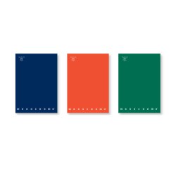 Pigna Monocromo writing notebook A4 96 sheets Blue, Green, Orange
