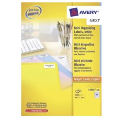 Mini étiquette d'adresse laser, 46 x 11,1 mm, blanc
