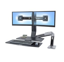 Ergotron WorkFit -A, Dual 55,9 cm (22") Bureau Noir